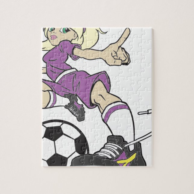 SOCCER GIRL BLONDE JIGSAW PUZZLE (Vertical)