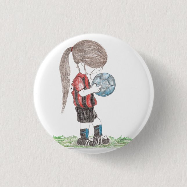 Soccer Girl Button (Front)