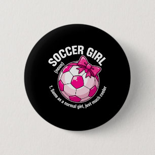 Soccer Girl Definition 6 Cm Round Badge