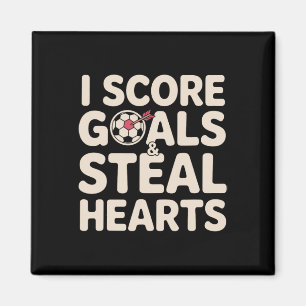 Soccer Girl Score Goals Footll Valentine Steal Hea Magnet