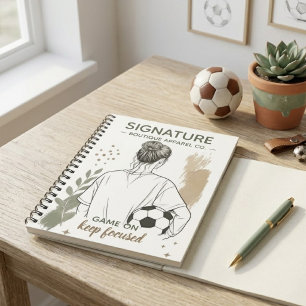 Soccer Girl Sketch Watercolor Abstract Tri-Blend S Notebook