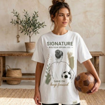 Soccer Girl Sketch Watercolor Abstract Tri-Blend S