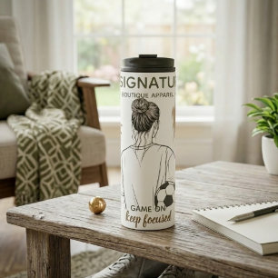 Soccer Girl Sketch Watercolor Abstract Tri-Blend S Thermal Tumbler