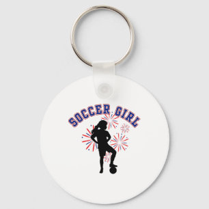 Soccer Girl Soccer Fan Support Stadium Show Your P Key Ring