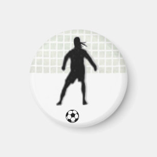 Soccer Girl TAG Goalkeeper (Female) - White-R Magnet
