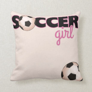 Soccer Girl Throw Pillows