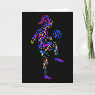 Soccer Girl Youth Women Players Card