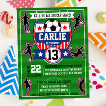 Soccer Girls Football Field Birthday Party