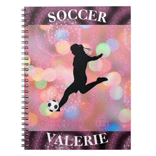 Soccer Girls Plum Sparkle Colour Blast   Notebook (Front)