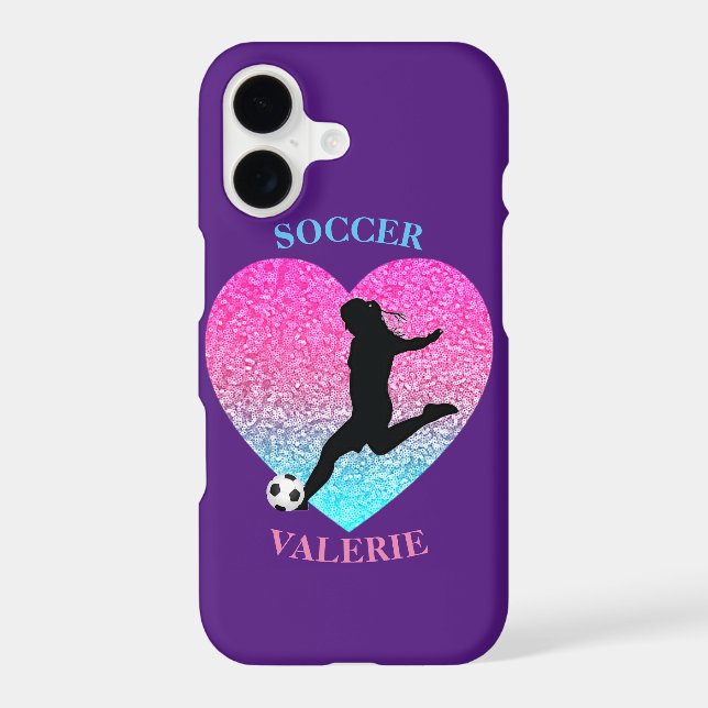 Soccer Girls Purple OtterBox iPhone Case (Back)