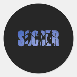 Soccer Girls Soccer Players Youth School Soccer Co Classic Round Sticker