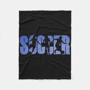 Soccer Girls Soccer Players Youth School Soccer Co Fleece Blanket