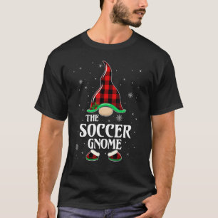 Soccer Gnome Buffalo Plaid Matching Family Group C T-Shirt