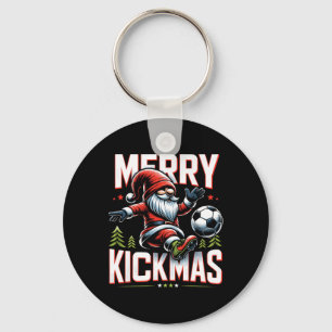 Soccer Gnome Merry Kickmas Key Ring