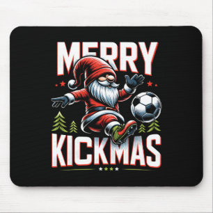 Soccer Gnome Merry Kickmas Mouse Pad