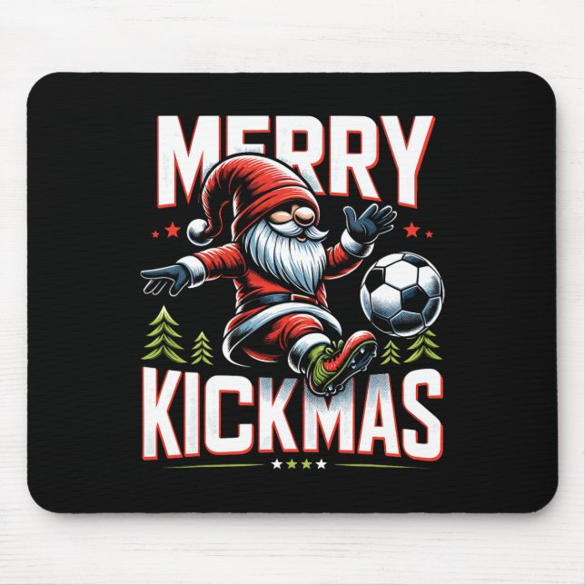 Soccer Gnome Merry Kickmas  Mouse Pad (Front)