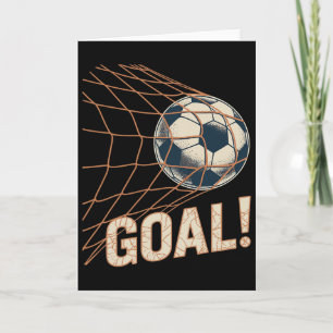 Soccer Goal Celebration Vintage Soccer Ll In Net Card