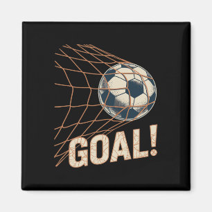 Soccer Goal Celebration Vintage Soccer Ll In Net Magnet