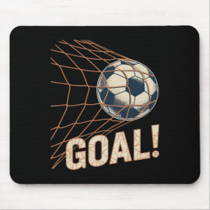 Soccer Goal Celebration Vintage Soccer Ll In Net _ Mouse Pad