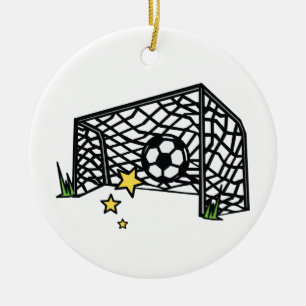 Soccer Goal Ceramic Ornament