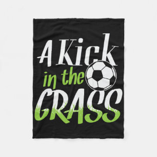 Soccer Goal Kick Kick In The Gr Fleece Blanket