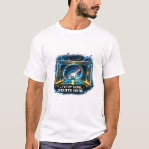 Soccer Goal Portal Every Goal Starts Here Design T-Shirt