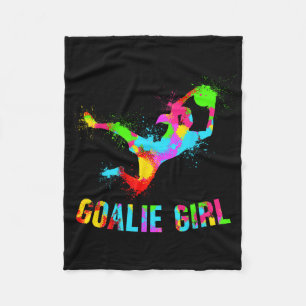 Soccer Goalie Girl Soccer Goalkeeper Female Soccer Fleece Blanket
