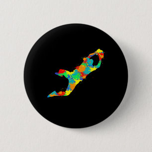 Soccer Goalie Goalkeeper Boys Youth Kids 6 Cm Round Badge