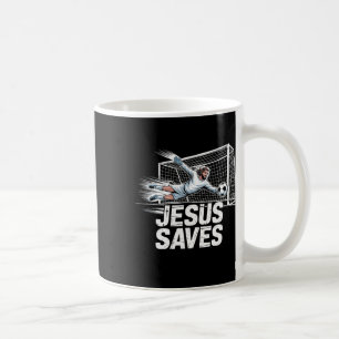 Soccer Goalie Goalkeeper Jesus Saves Christian Soc Coffee Mug