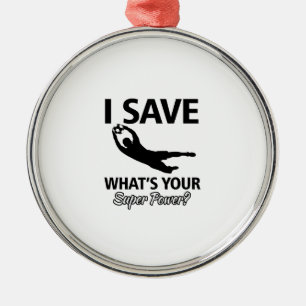 Soccer Goalie Metal Ornament