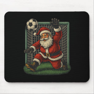 Soccer Goalie Santa Claus Christmas Sports Boys Yo Mouse Pad