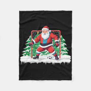 Soccer Goalie Santa Soccer Player Boys Christmas S Fleece Blanket