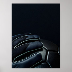 Soccer Goalkeeper Dark Textured Minimalist Photo Poster