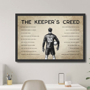 Soccer Goalkeeper Personalised Keeper's Creed Poster