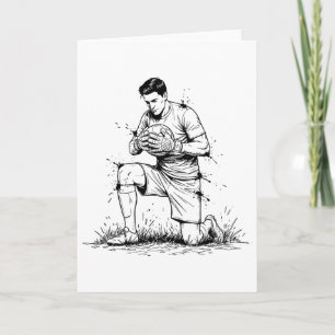 Soccer Goalkeeper Vintage Goalie Mens Athletes Pre Card