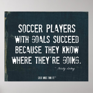 Soccer Goals Poster in Ripped Denim 007