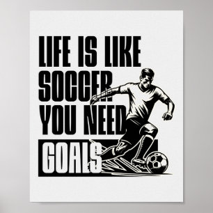 Soccer Goals Quote motivation Poster