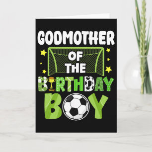 Soccer Godmother Birthday Boy Party Soccer Family Card