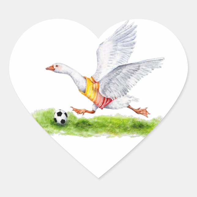 Soccer Goose Heart Sticker (Front)
