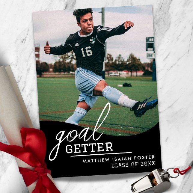 Soccer Graduation Announcement Invitation (Creator Uploaded)