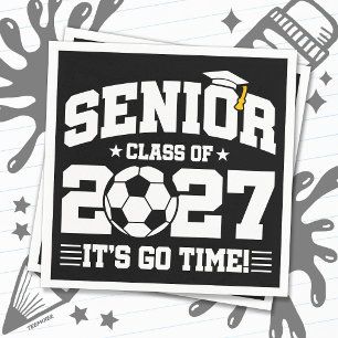 Soccer Graduation Go Time Senior Class of 2027 Napkin