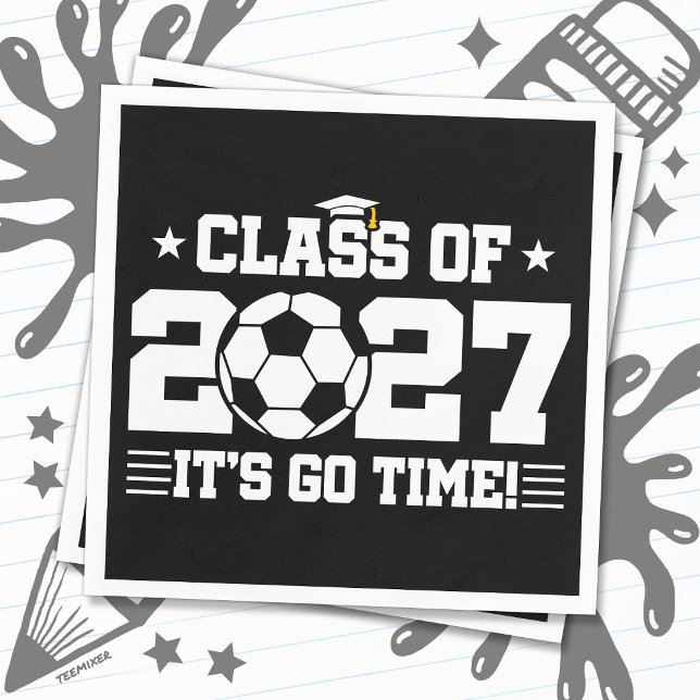 Soccer Graduation Go Time Senior Class of 2027 Napkin (Creator Uploaded)