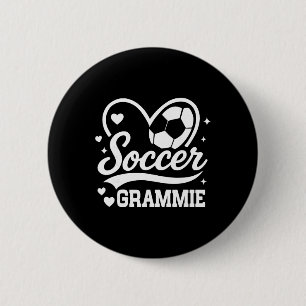 Soccer Grammie Heart Love Soccer Player 6 Cm Round Badge