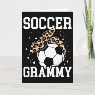 Soccer Grammy Leopard Funny Soccer  Card