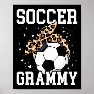 Soccer Grammy Leopard Funny Soccer Poster