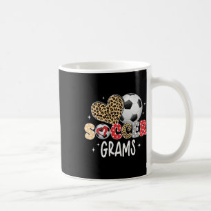 Soccer Grams Cute Leopard Heart Soccer Player Love Coffee Mug