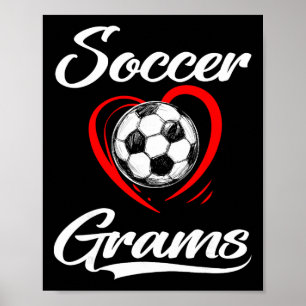 Soccer Grams Soccer Heart Family Matching Poster