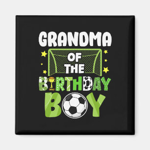 Soccer Grandma Birthday Boy Party Soccer Family Ma Magnet