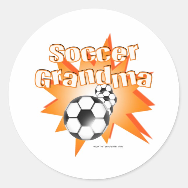 Soccer Grandma Classic Round Sticker (Front)