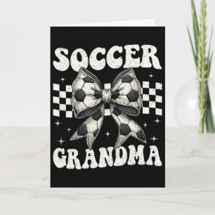 Soccer Grandma Funny Coquette Bow Soccer Grandma Card